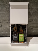 Load image into Gallery viewer, Jack Daniels Doubles Gift Box - Old No.7 & Apple Tennessee Whiskey Miniature Bottles - 5cl - White Gift Box