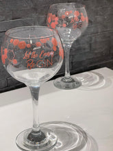 Load image into Gallery viewer, G&T Gin Coppa Balloon Glasses - Let The Evening BeGIN (Set of 2)