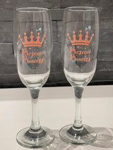 Load image into Gallery viewer, Prosecco Princess Champagne Flute Glasses (Set of 2)
