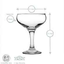 Load image into Gallery viewer, Vintage Babycham Style Glass - 1920s Classic - Champagne Saucer/Coupe-(Set of 2)