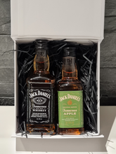 Load image into Gallery viewer, Jack Daniels Doubles Gift Box - Old No.7 & Apple Tennessee Whiskey Miniature Bottles - 5cl - White Gift Box