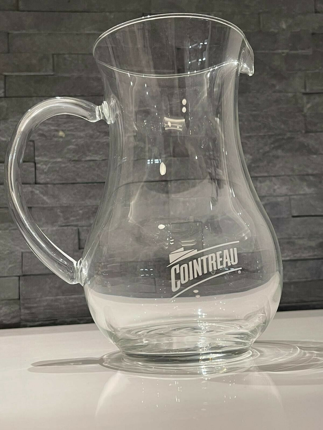 Cointreau 1.3L Glass Jug - Water Pitcher, Juice Cocktail, Heavy Base (Pack of 6)