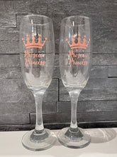 Load image into Gallery viewer, Prosecco Princess Champagne Flute Glasses (Set of 2)
