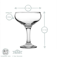 Load image into Gallery viewer, Vintage Babycham Style Glass - 1920s Classic - Champagne Saucer/Coupe-(Set of 2)
